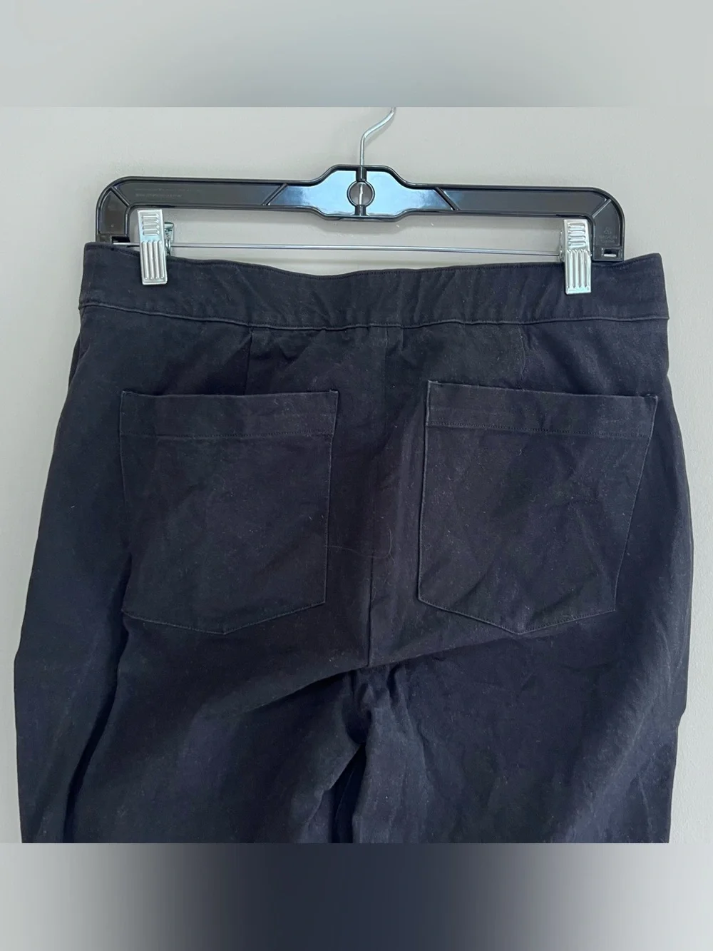 SPANX Polished Ponte Kick Flare Pull-On Flat Front Crop Pants Black, Medium - Picture 6 of 11
